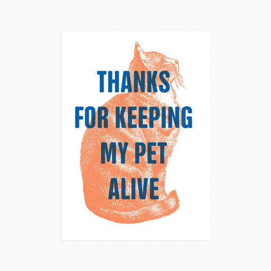 Thank you for keeping my pet alive (Cat) - Postcard