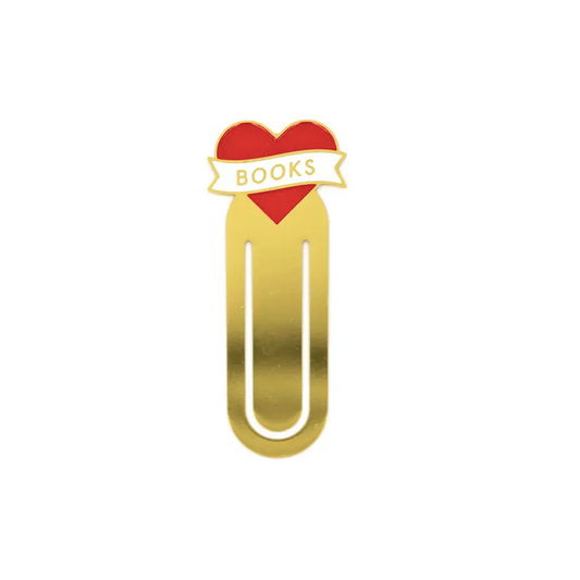 Heart Books - Enamel Bookmark