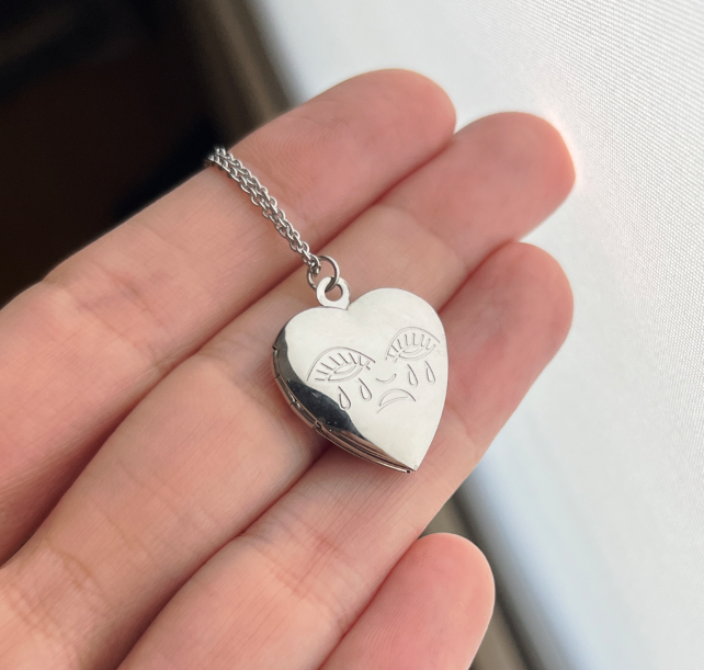 Crying Heart - Locket Necklace