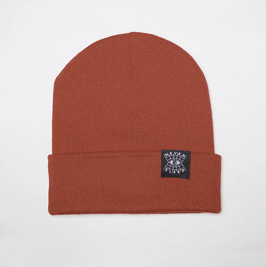 "Never Sleep" Terracotta - Cuffed Beanie