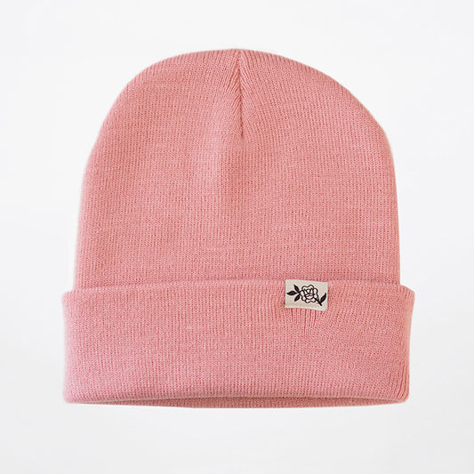 "Rose" Light Pink - Cuffed Beanie