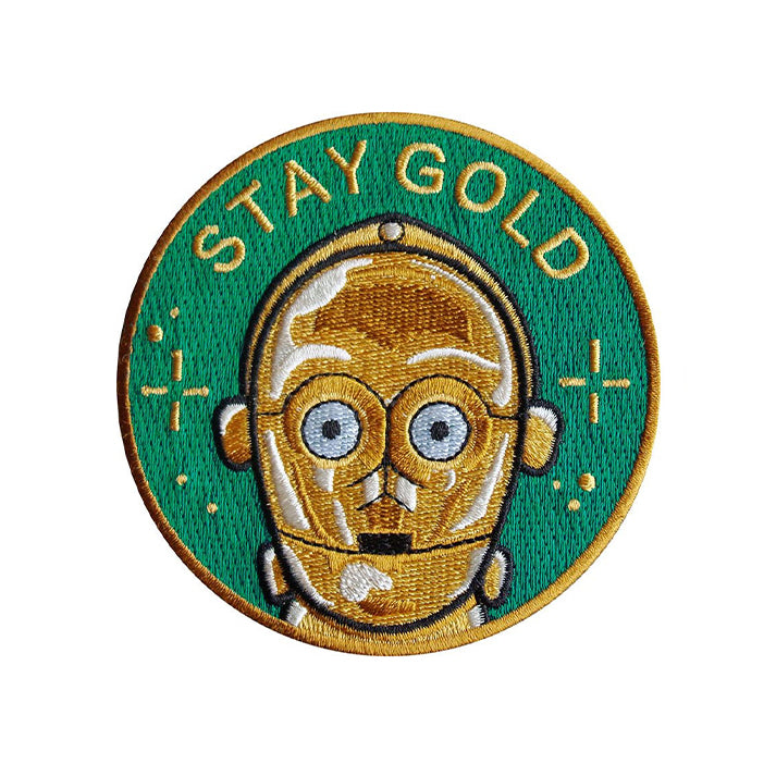 Stay Gold - Iron-On Embroidered Patch