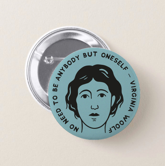 Literary Collection "Virginia Woolf" - Round Magnet / Pin Button