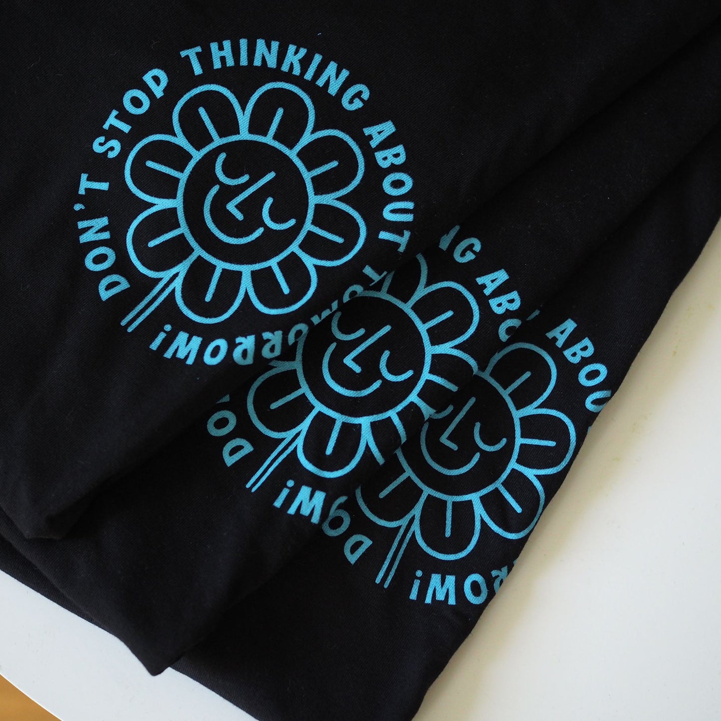 Flower "Don't Stop Thinking About Tomorrow" - Fitted Organic Cotton T-shirt