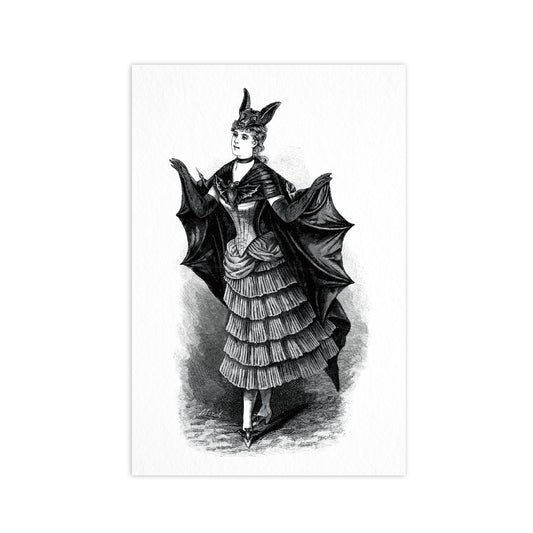 Bat Dressed Woman - "Vintage Series" Ahoy Postcard