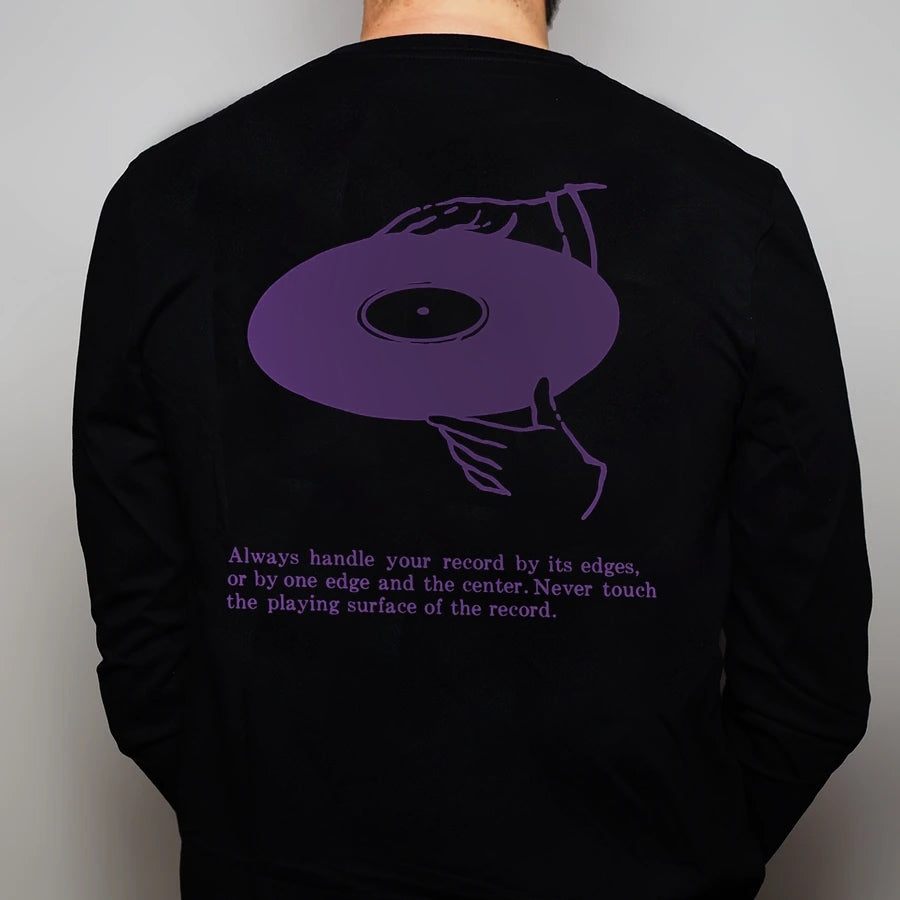 Take Care of Your Records - Long Sleeve Organic Cotton T-Shirt (Front and Back Print)
