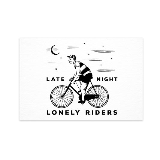 Late Night Lonely Riders - Postcard