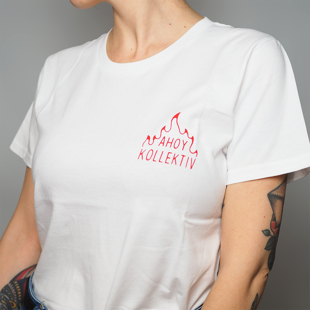 Rebel Girl - Fitted Organic Cotton T-shirt (Front and Back Print)