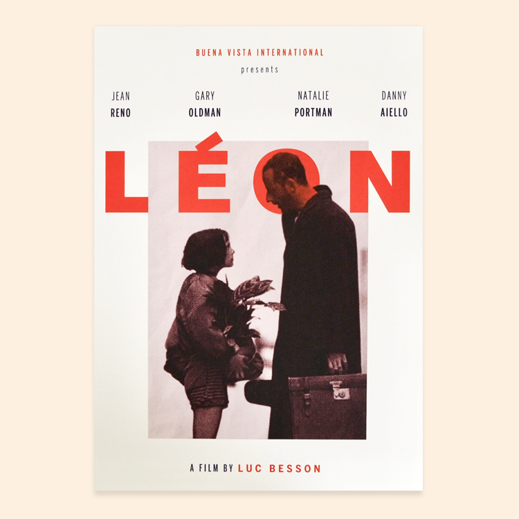 Alternative movie poster A4 Print of Leon by Luc Besson . Printed on high quality paper - Wall Art for cinephile