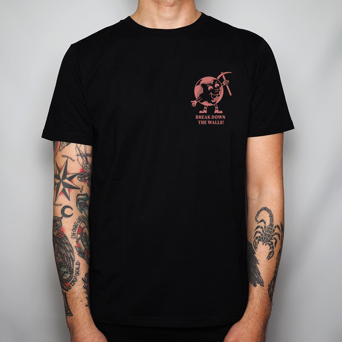 Break down the walls / We are One - Unisex Organic Cotton T-Shirt (Front and Back print)