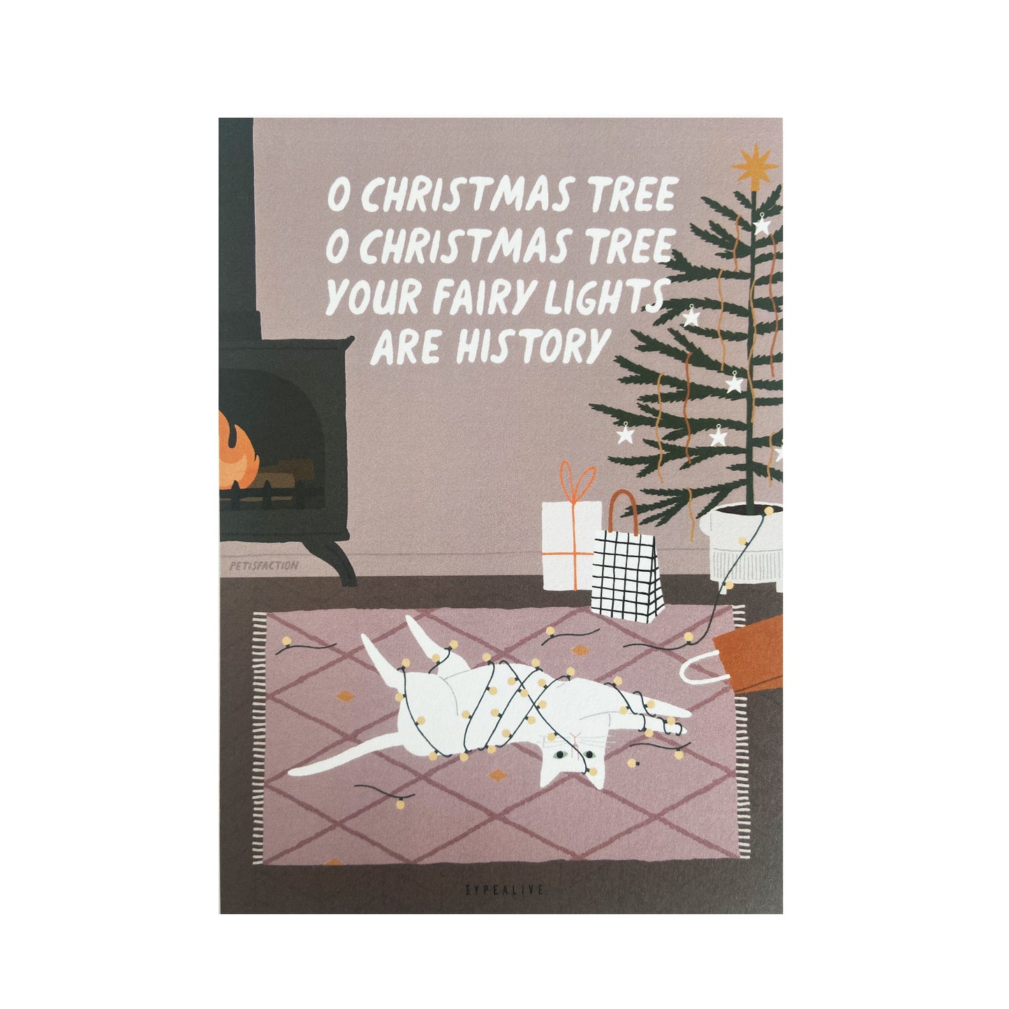 O Christmas Tree "Cat" - Postcard