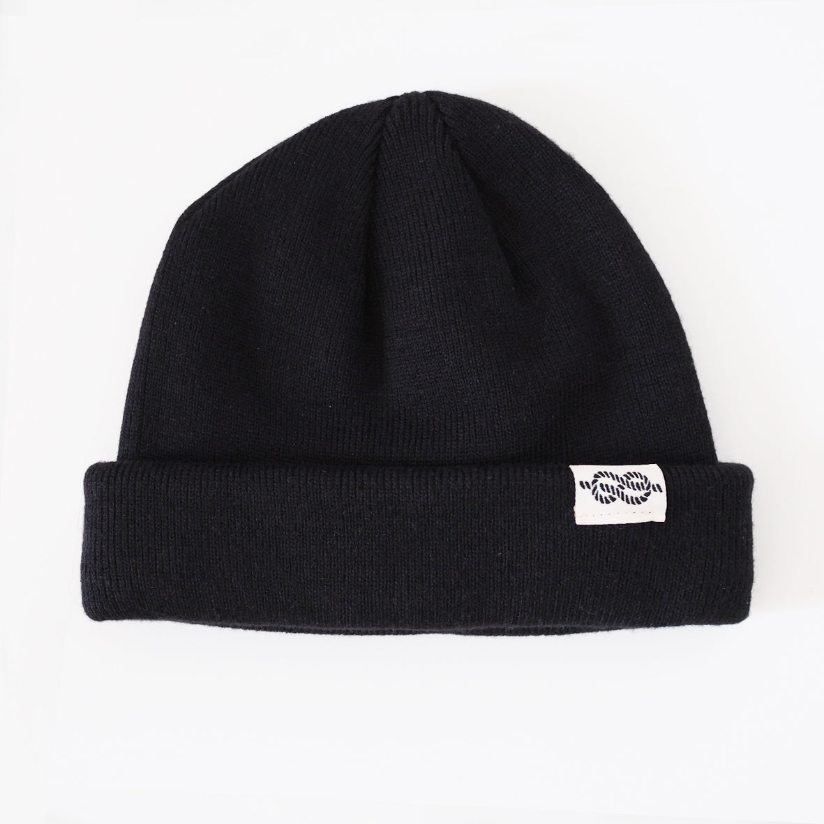 "8Knot" Black - Fisherman Beanie