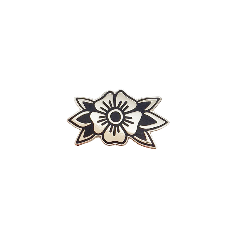 Traditional Flower Tattoo - Enamel Pin