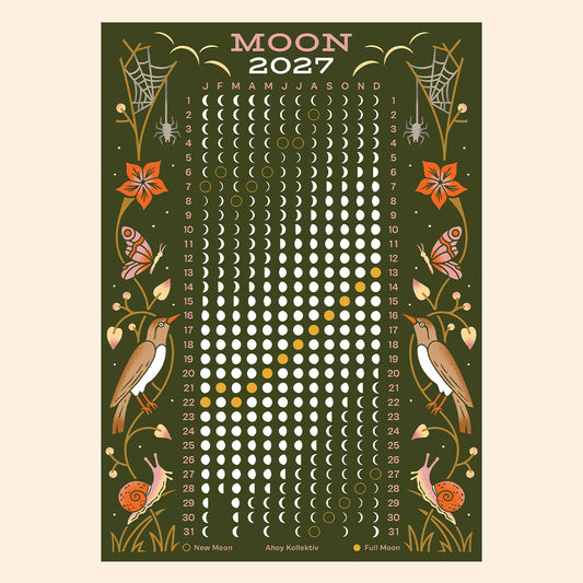 *SPECIAL PRICE PRE ORDER* Ahoy Kollektiv Moon Calendar 2027 - Print A4
