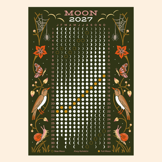 Ahoy Kollektiv Moon Calendar 2027 - Print A4
