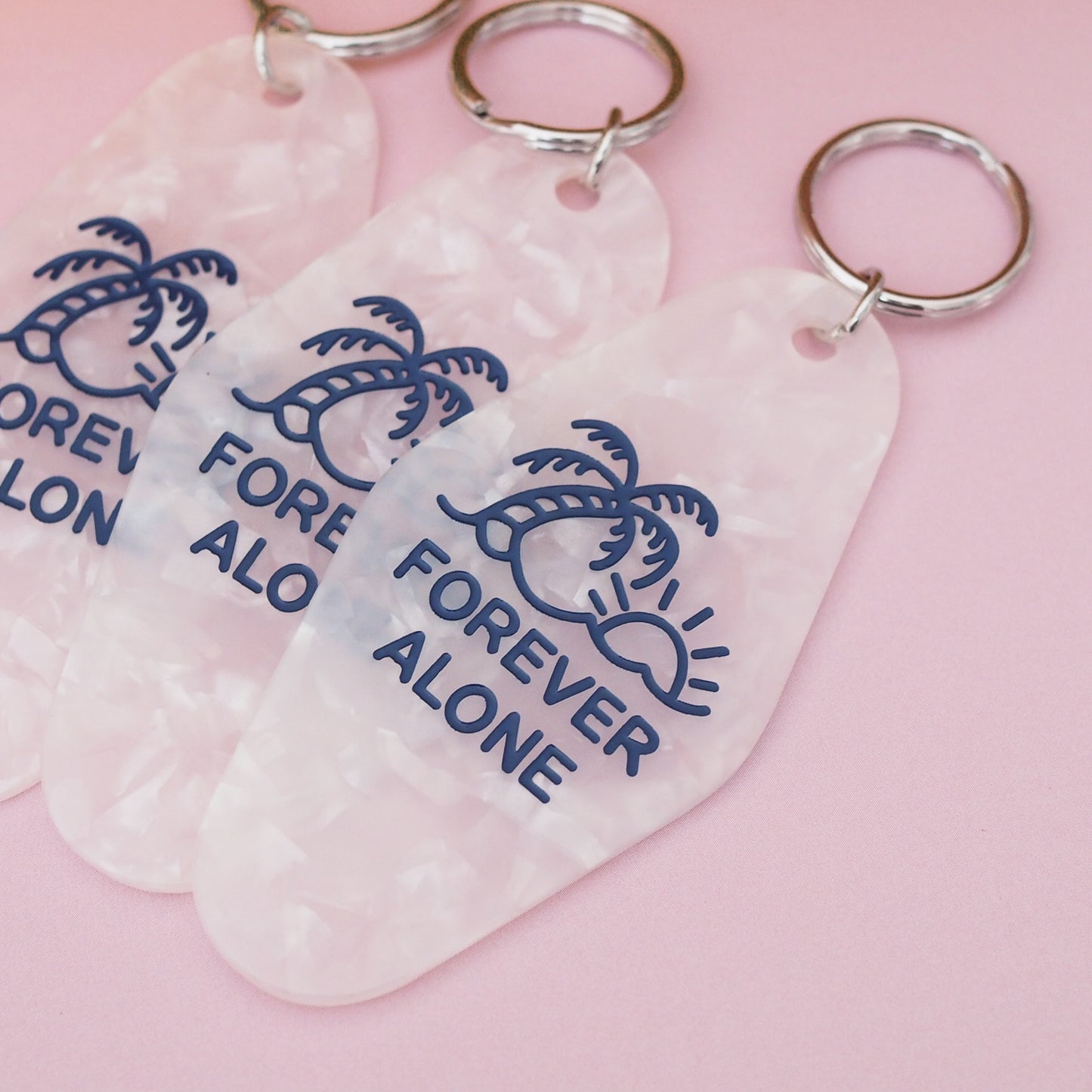 Forever Alone - Retro Motel Keychain