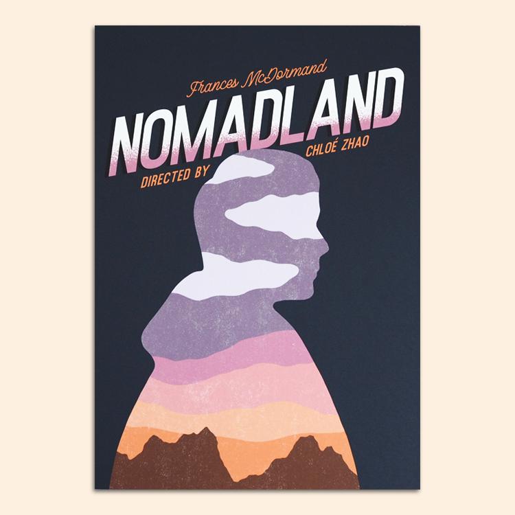 Alternative movie poster A4 Print of Nomadland by Chloe Zhao. Printed on high quality paper - Wall Art for cinephile