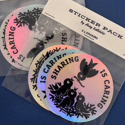 Sharing is Caring - Holographic Sticker
