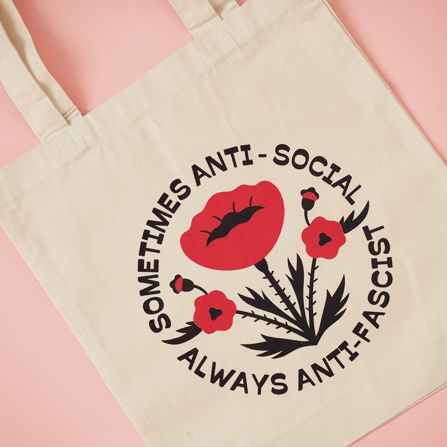 Sometimes Anti-Social, Always Anti-Fascist - Tote Bag