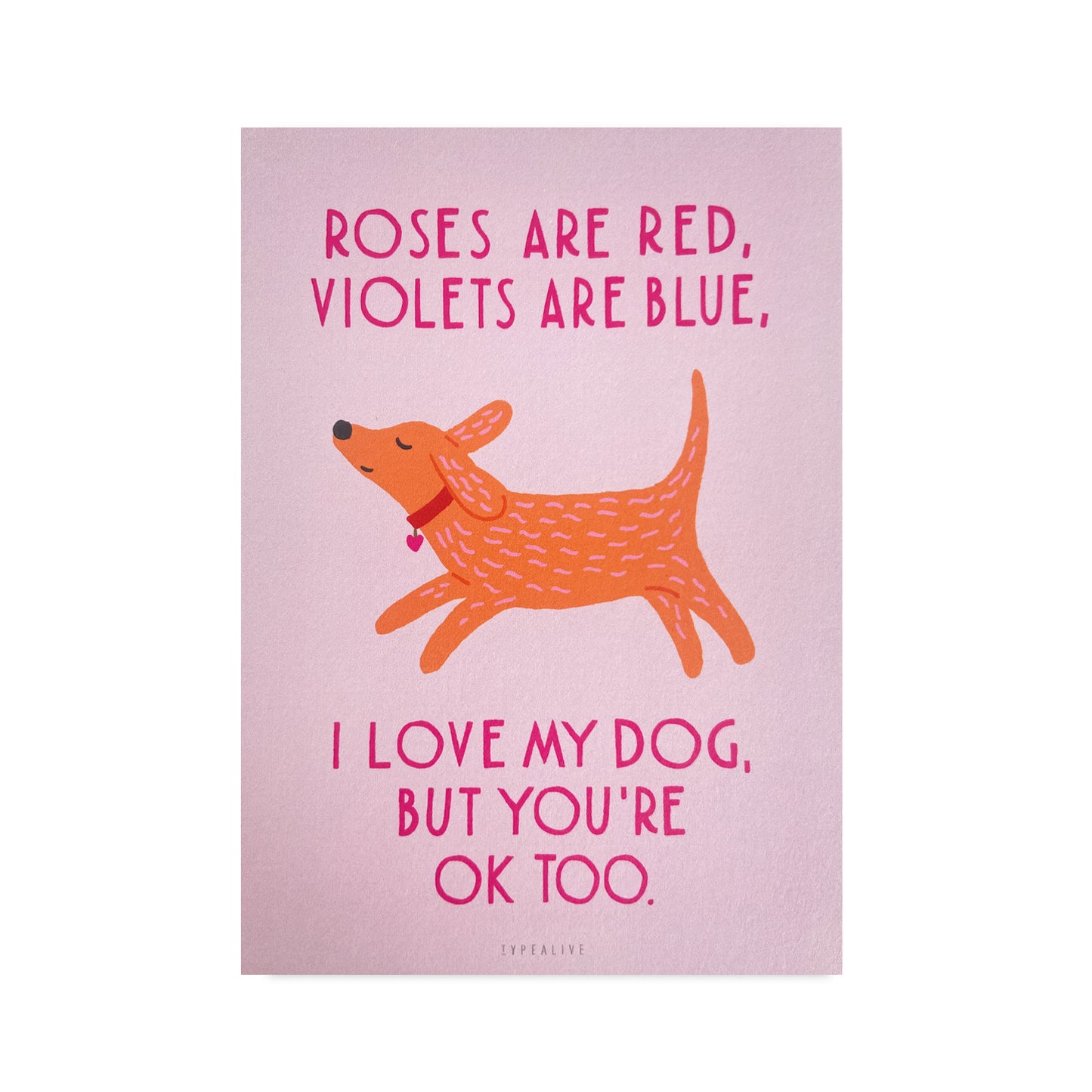 Valentine Dog - Postcard