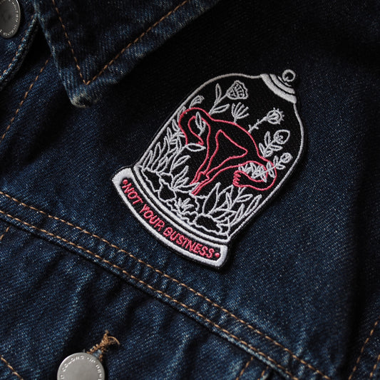Not Your Business - Embroidered Iron-on Cotton Patch