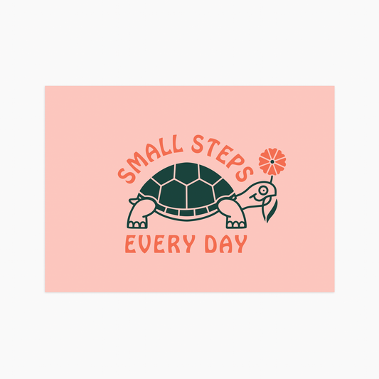 Small Steps Every Day - Postcard