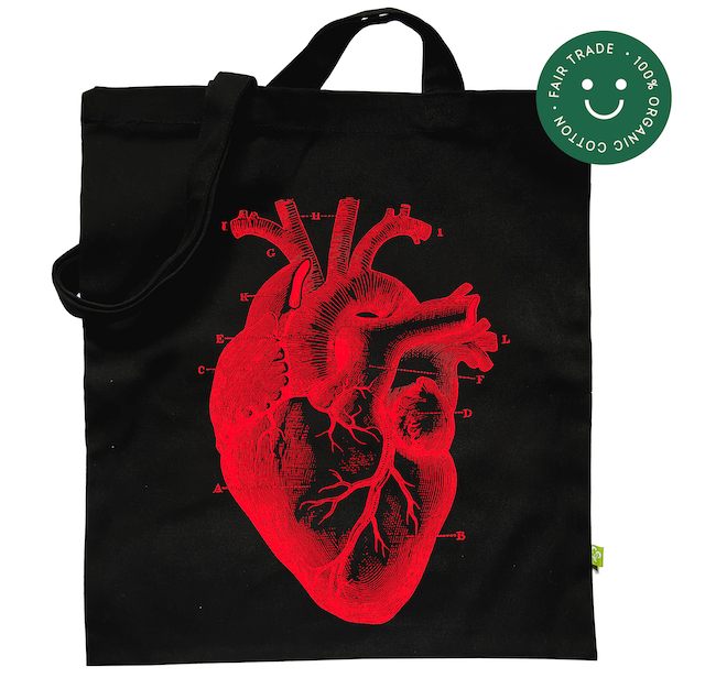 Heart - Black Tote Bag