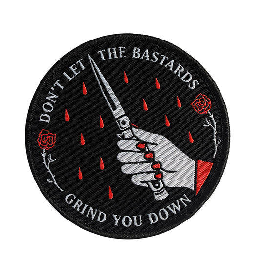 Don't let the bastards grind you down (The Handmaid's Tale-inspired) - Iron-on Woven Patch