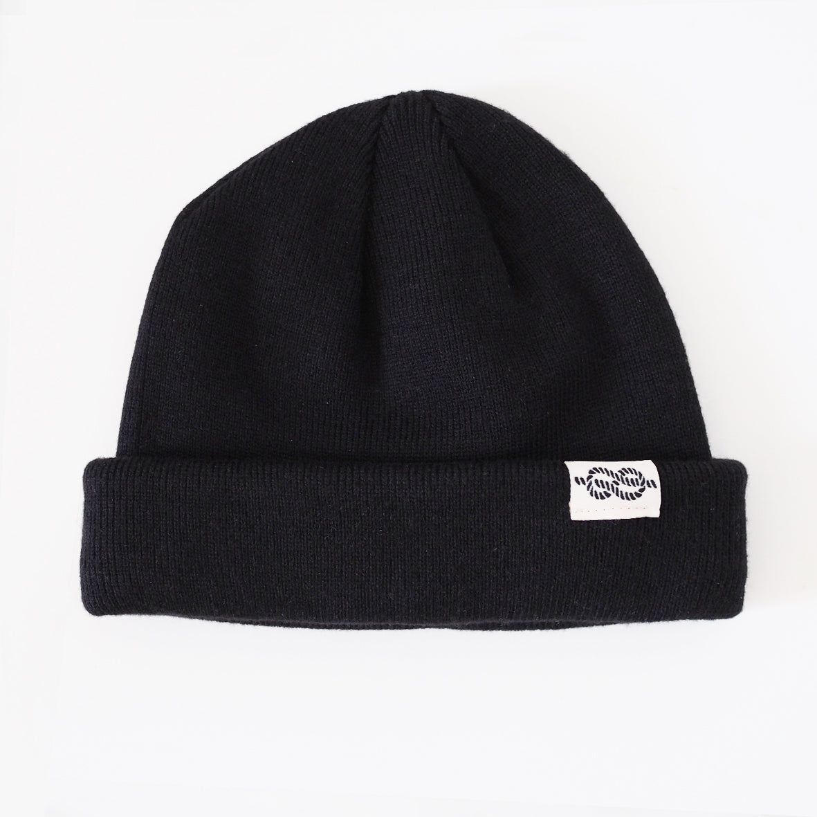 Recycled 8Knot Fisherman Black Beanie