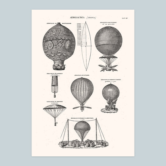 Hot Air Balloon - A4 Print