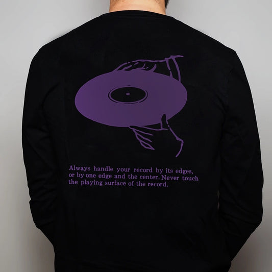 Take Care of Your Records  - Unisex Long Sleeve Organic Cotton T-Shirt (Front and Back Print)