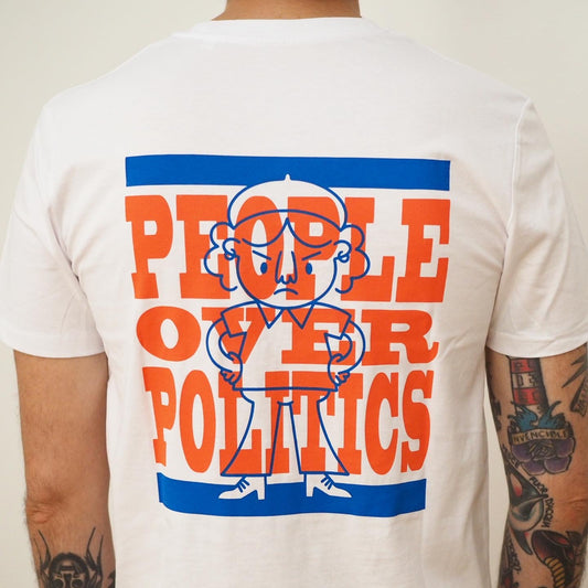 People Over Politics - Unisex Organic Cotton T-Shirt (Front and Back print)