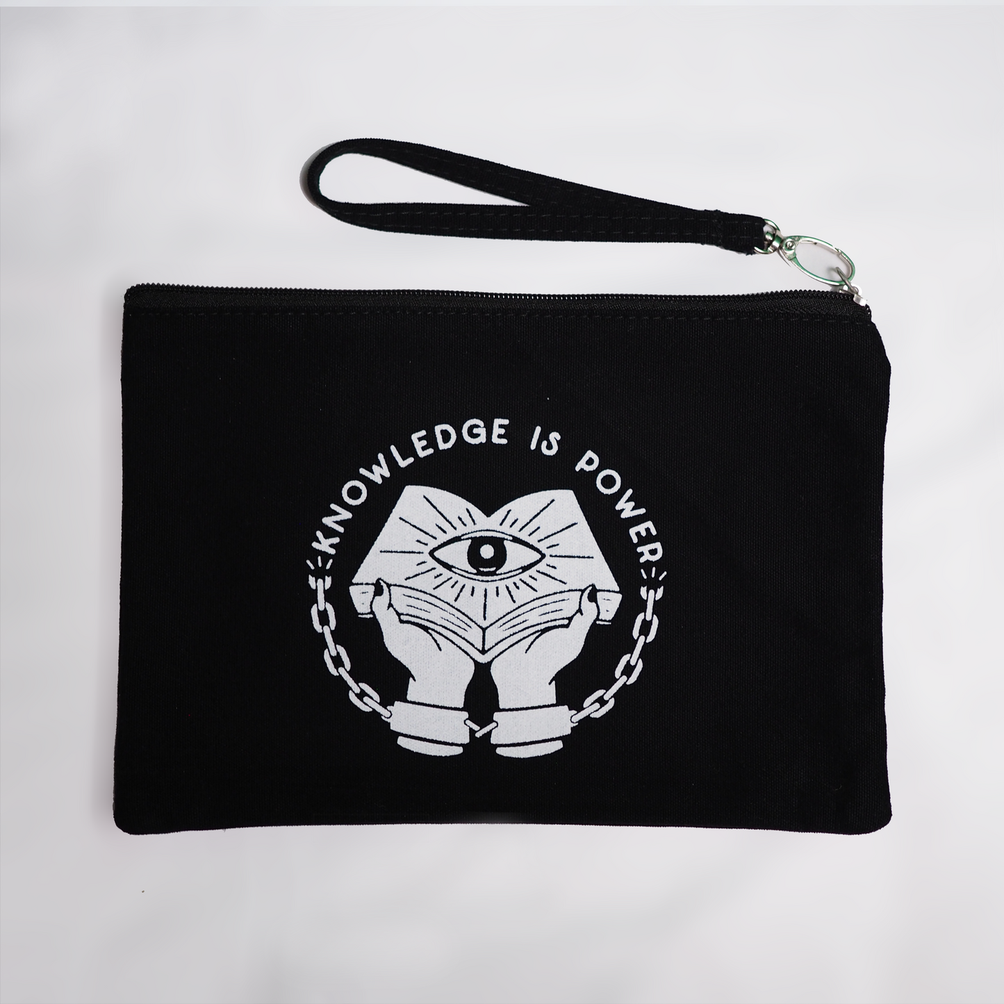 Knowledge is Power - Canvas Zippered Pouch